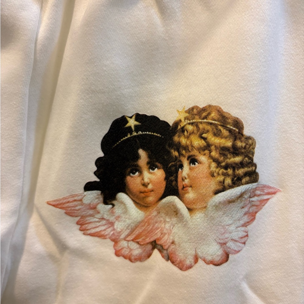 Fiorucci White pants with Black Logo - Picture 1 of 7